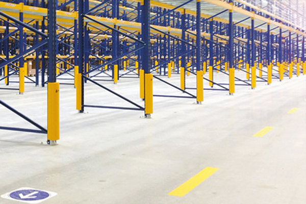 Warehouse rack damage protection